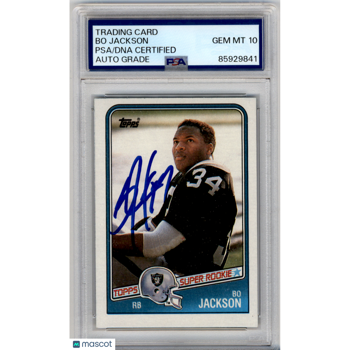 Football Bo Jackson PSA A