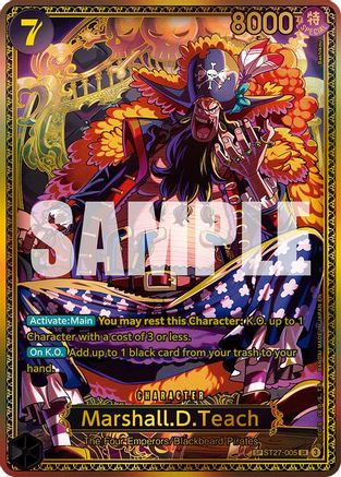 One Piece TCG Marshall.D.Teach (St27-005) (SP) (St27-005) - The World'S Strongest Warriors Foil