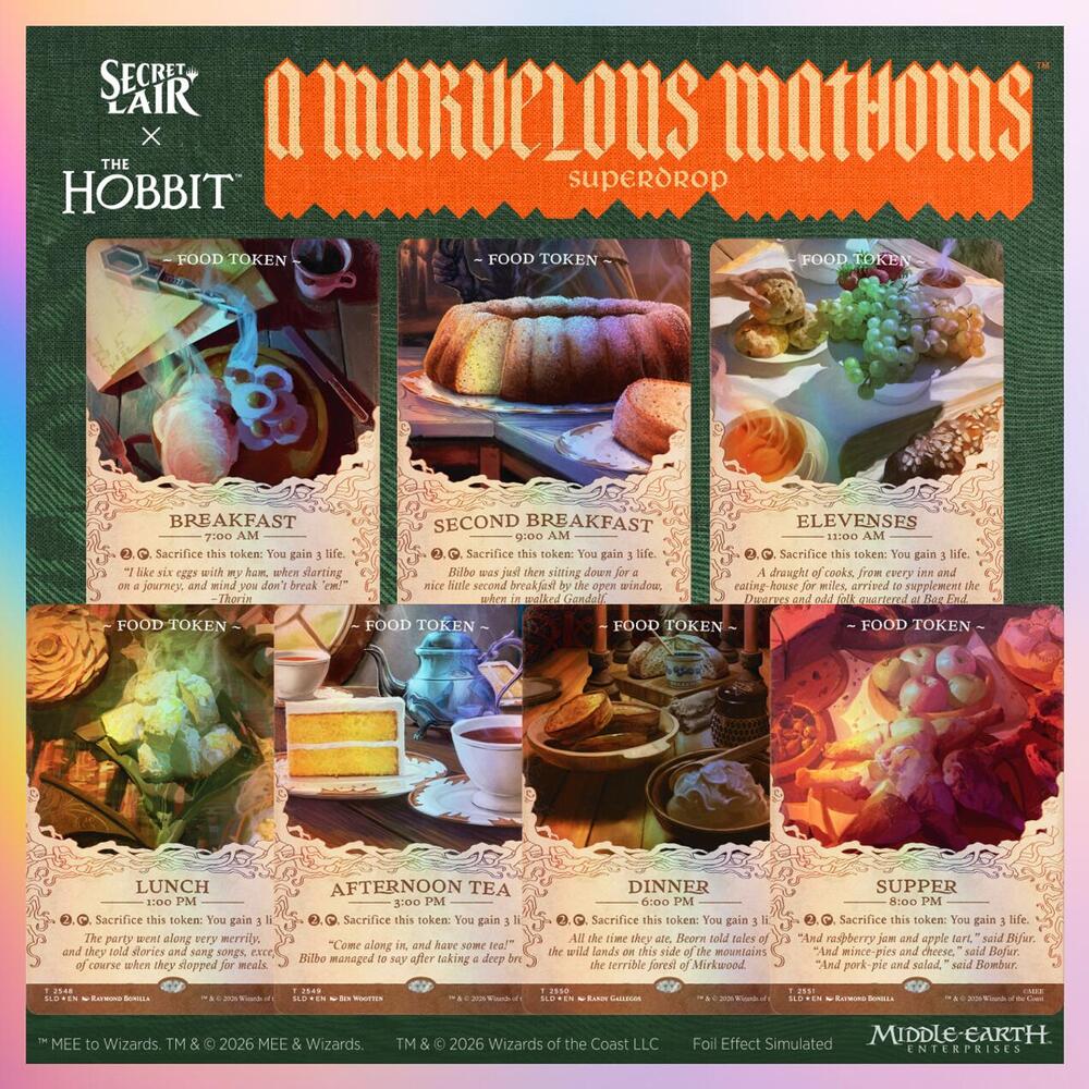 Magic The Gathering Secret Lair Drop: Secret Lair X The Hobbit: Second Breakfast And Beyond - Traditional Foil Edition