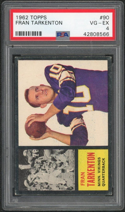 Pokémon Panini 1962 Topps Fran Tarkenton #90 PSA 4