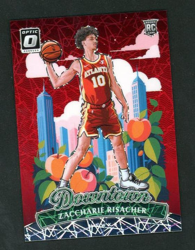 Basketball Panini 2023 Panini Donruss Optic 17 Zaccharie Risacher Downtown Prizm Rookie Vg Atlanta Hawks