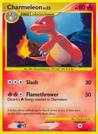 Pokémon Charmeleon (102/100) - Stormfront Holofoil