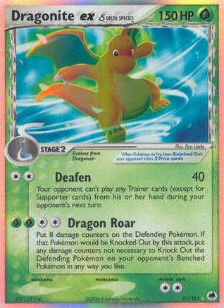 Pokémon Dragonite EX (Delta Species) (91/101) - Dragon Frontiers Holofoil
