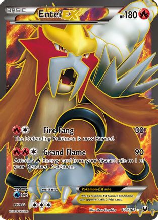 Pokémon Entei EX (Full Art) (103/108) - Dark Explorers Holofoil