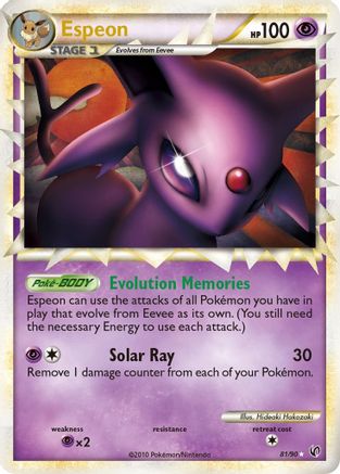 Pokémon Espeon (Prime) (81/90) - Undaunted Holofoil