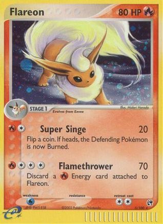 Pokémon Flareon (5/100) - Sandstorm Holofoil