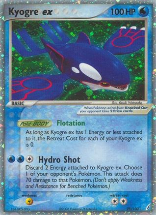 Pokémon Kyogre EX (95/100) - Crystal Guardians Holofoil