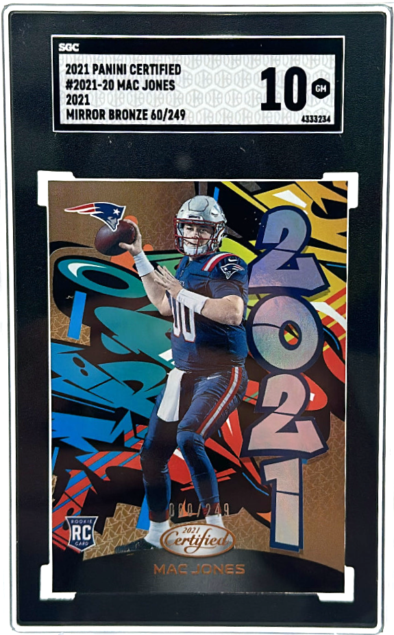 Sports Panini 2021 Panini Certified - Mac Jones 2021-20 - Mirror Bronze /249 - SGC 10