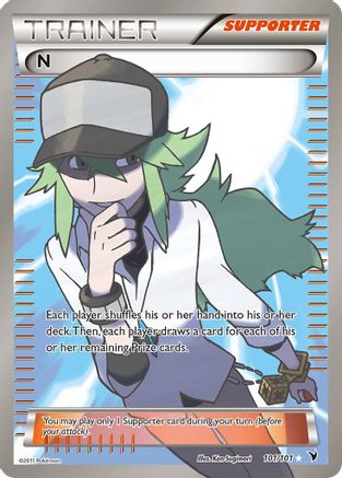 Pokémon N (Supporter) (Full Art) (101/101) - Noble Victories Holofoil