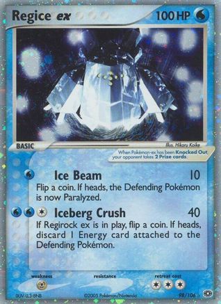 Pokémon Regice EX (98/106) - Emerald Holofoil