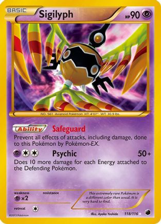 Pokémon Sigilyph (118/116) - Plasma Freeze Holofoil