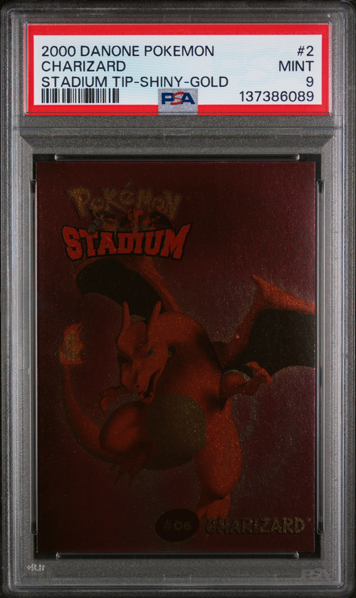 Pokémon PSA 9 Charizard Stadium Tip-Shiny-Gold