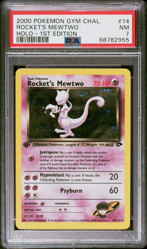 Pokémon PSA 7 Rocket'S Mewtwo Holo-1st Edition