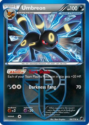 Pokémon Umbreon (Team Plasma) (64/116) - Plasma Freeze Holofoil