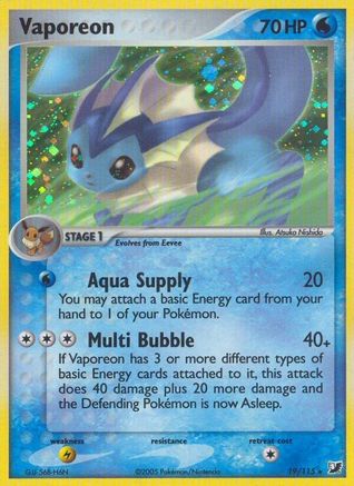 Pokémon Vaporeon (19/115) - Unseen Forces Holofoil