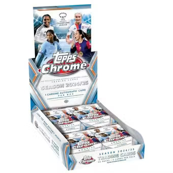 2024-25 Topps Chrome Uefa Women's Champions League Soccer Hobby 12 Box Case