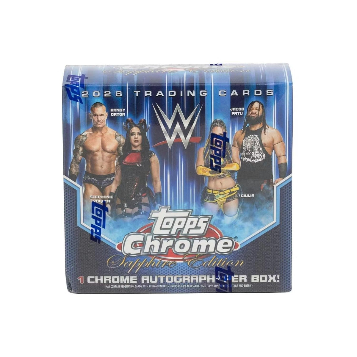 WWE Wrestling Topps 2026 Topps Chrome WWE Wrestling Sapphire Edition Box