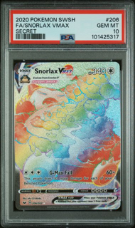 Pokémon Snorlax VMAX 206/202 - Sword & Shield - 2020 Pokemon - PSA 10
