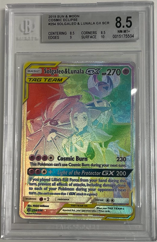 Pokémon Solgaleo & Lunala 254/236 Cosmic Eclipse - 2019 Pokemon - BGS 8.5