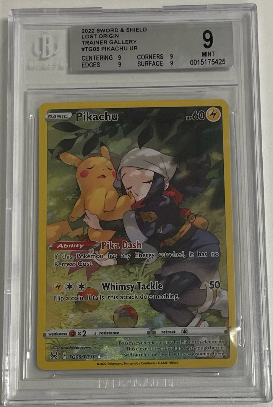 Pokémon Pikachu Tg05/Tg30 - Lost Origin - 2022 Pokemon - BGS 9