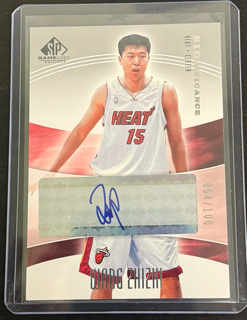 Basketball Panini 2004 SP Game Used Edition Basketball - Wang Zhizhi Sig-Wz Autograph /100