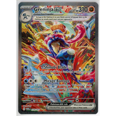 Pokémon Pokemon Single: Greninja EX - 214/167 - Sv06: Twilight Masquerade- NM