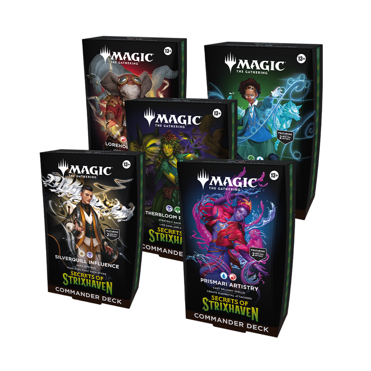 Magic The Gathering Magic: The Gathering - Secrets Of Strixhaven - Commander Deck - Bundle