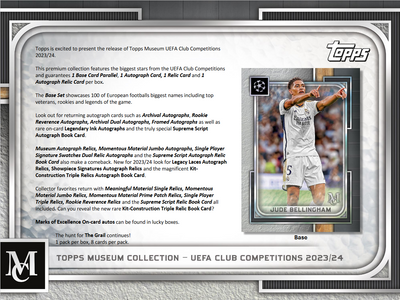 2023-24 Topps Uefa Club Competitions Museum Collection Soccer Hobby Box