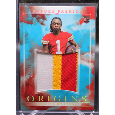 Sports Panini 2024 Panini Origins Football - Xavier Worthy Ff-Xwy - Future Fabrics /75