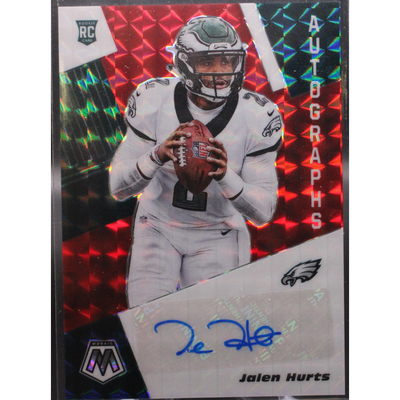 Sports Panini 2020 Panini Mosaic Football - Jalen Hurts Ra22 - Red Choice Auto