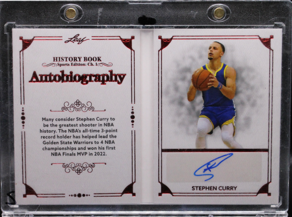 Basketball 2023 Leaf History Book Sports Edition Ch.1 - Stephen Curry A-Sc1 - Autobiography Booklet /3
