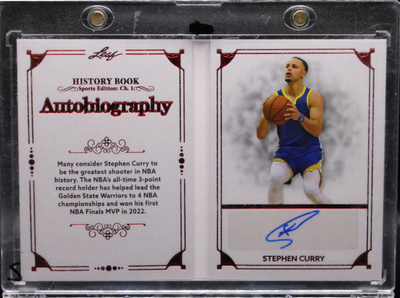 Basketball 2023 Leaf History Book Sports Edition Ch.1 - Stephen Curry A-Sc1 - Autobiography Booklet /3