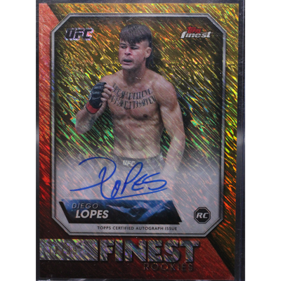UFC MMA Topps 2024 Topps Finest UFC - Diego Lopes Rfa-Dl - Gold Shimmer Auto /39