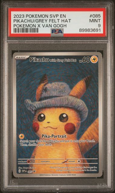 Pokémon PSA 9 Pikachu Grey Hat