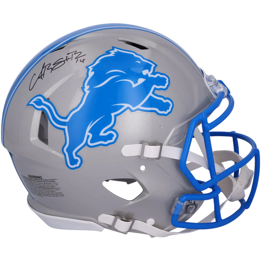 Football Amon-Ra St. Brown Autographed Detroit Lions Full-Size Authentic On-Field Speed Helmet (Fanatics Coa)