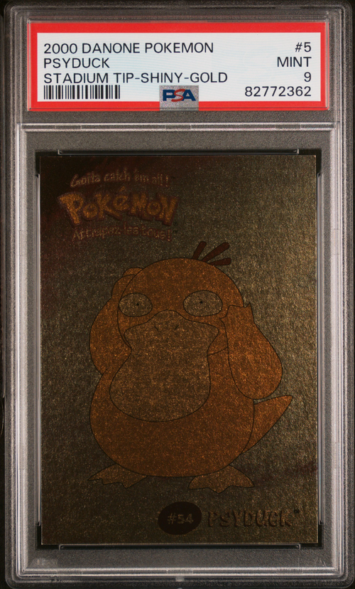 Pokémon PSA 9 Psyduck Stadium Tip-Shiny-Gold