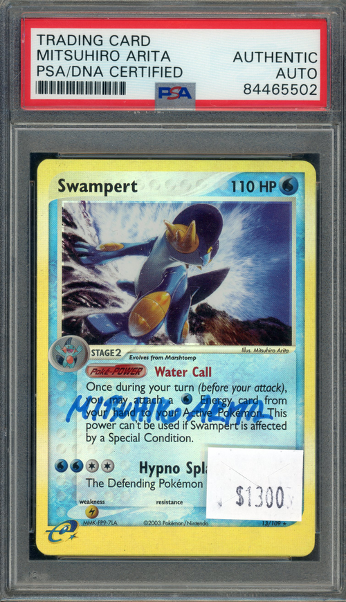Sports PSA Authentic Mitsuhiro Arita Auto Swampert