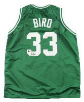 Basketball Larry Bird Signed Autographed Custom Jersey (Jsa)