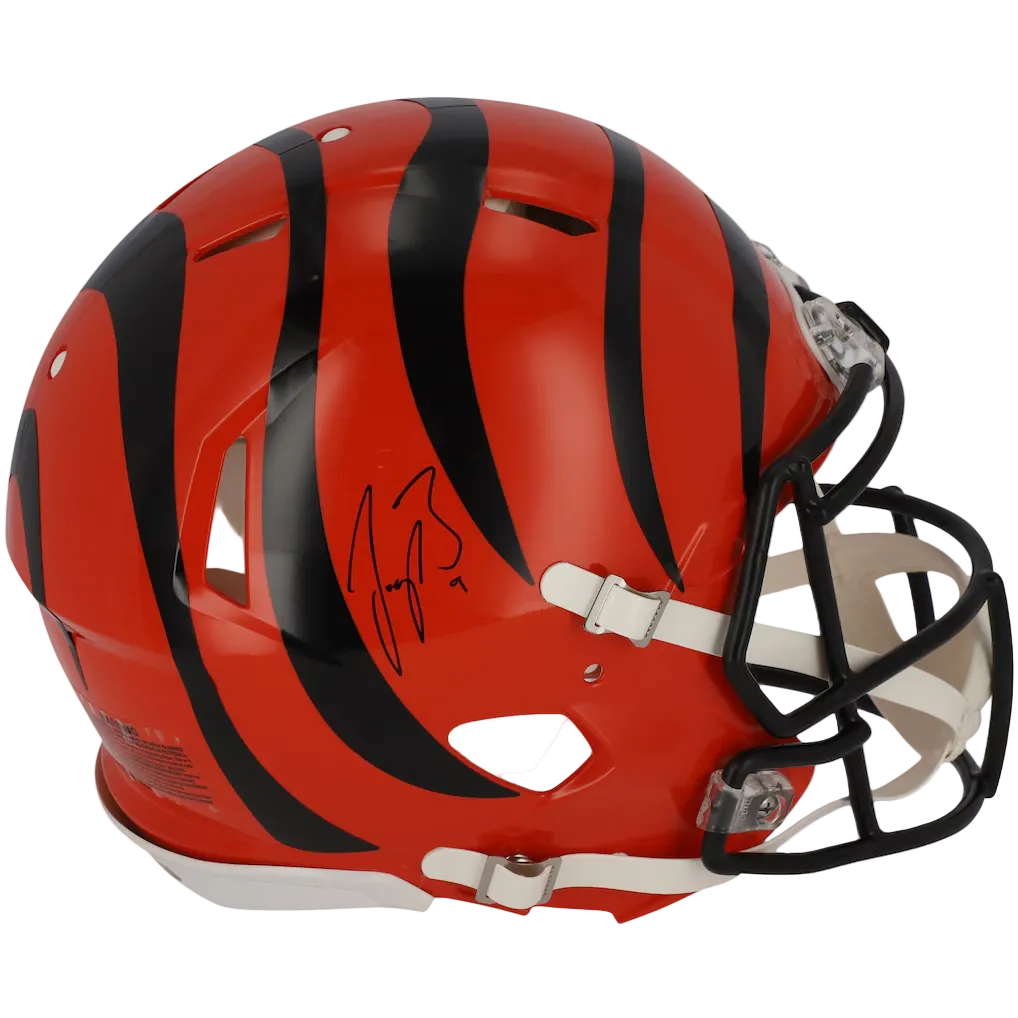 Football Joe Burrow Autographed Full Size Authentic On-Field Speed Helmet (Fanatics Coa)