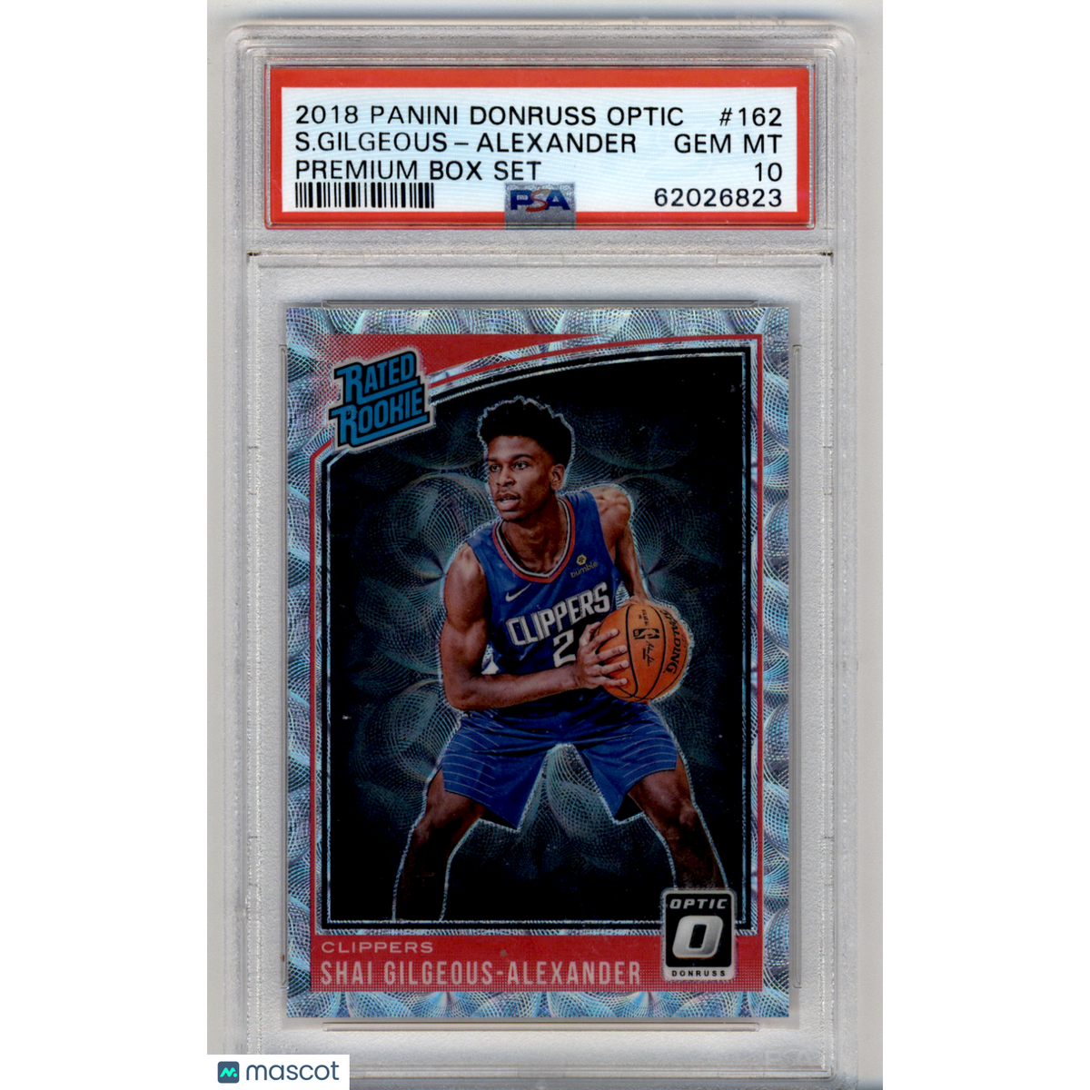 Basketball Panini 2018 Panini Donruss Optic S. Gilgeous-Alexander #162 Premium Box Set PSA 10
