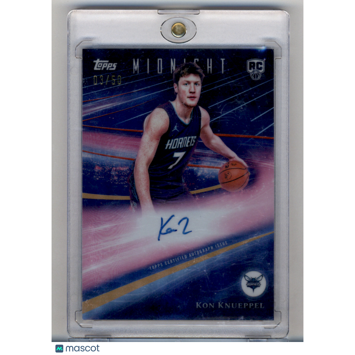 Basketball Topps 2025 Topps Midnight Rookie Horizon Signatures Kon Knueppel #Rhs-Kk /50