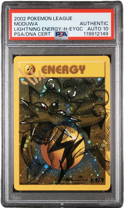Pokémon PSA Auto 10 Moduwa Raikou Lightning Energy-Holo