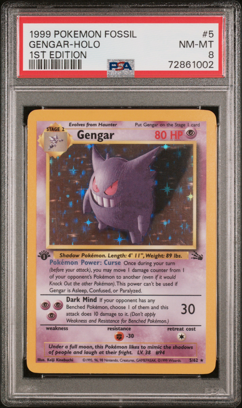 Pokémon PSA 8 Gengar-Holo 1st Edition