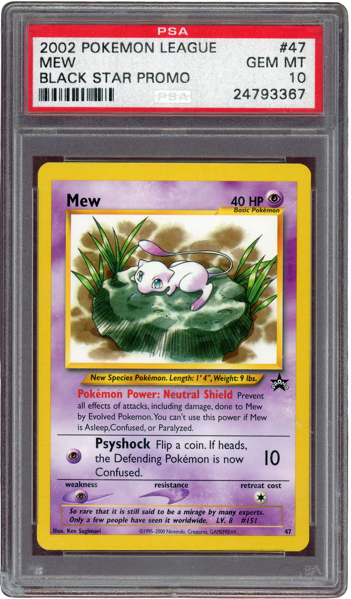 Pokémon PSA 10 Mew Black Star Promo