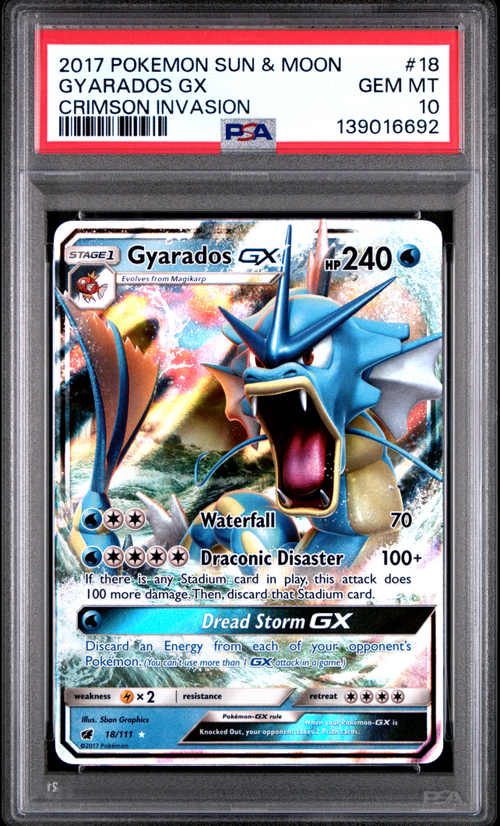 Pokémon PSA 10 Gyarados GX Crimson Invasion