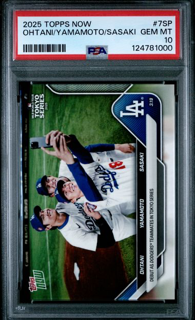 Baseball Topps 2025 Topps Now - Ohtani Yamamoto Sasaki 7sp - SP - PSA 10