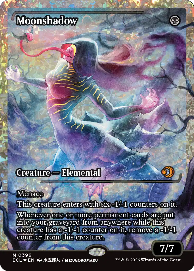 Magic The Gathering Moonshadow (0396) (Showcase) (Fracture Foil) - Lorwyn Eclipsed (Ecl)