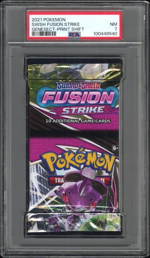 Pokémon PSA 7 Swsh Fusion Strike Genesect-Print Shift