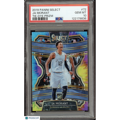 Basketball Panini 2019 Panini Select Ja Morant #72 Tie Dye Prizm PSA 10