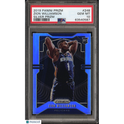 Basketball Panini 2019 Panini Prizm Zion Williamson #248 Silver PSA 10
